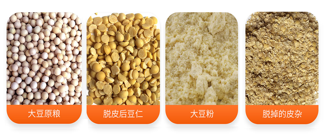 豆類制仁制粉成套設備產成品圖