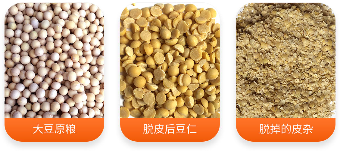 YTH35x2黃豆脫皮機(jī)組產(chǎn)成品圖